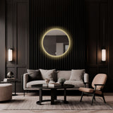 Espejo Circular Esmerilado Touch LED con 3 Tonos de Luz