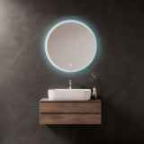 Espejo Circular Esmerilado Touch LED con 3 Tonos de Luz