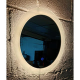 Espejo Circular Esmerilado Touch LED con 3 Tonos de Luz