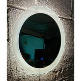 Espejo Circular Esmerilado Touch LED con 3 Tonos de Luz