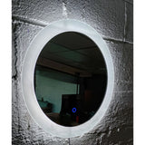 Espejo Circular Esmerilado Touch LED con 3 Tonos de Luz