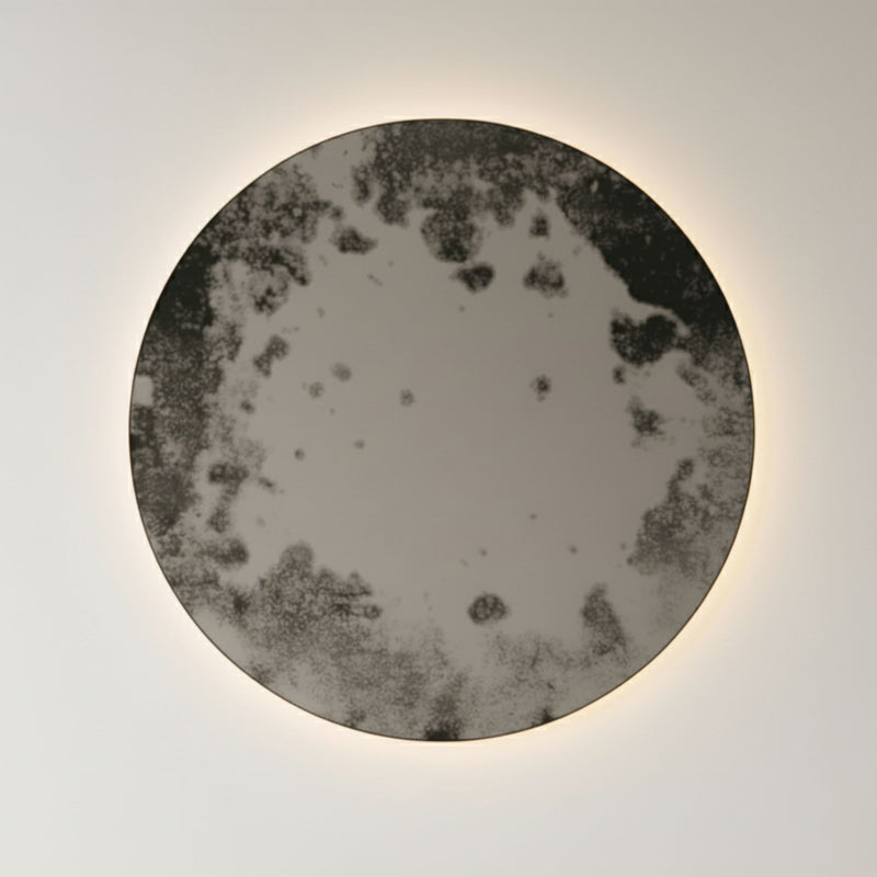 Espejo Circular Avejentado