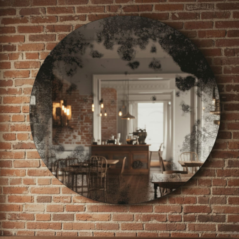 Espejo Circular Avejentado