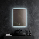 Espejo Rectangular LED Touch 3 Tonos de Luz (Cálida, Neutra y Fría) con Dimmer