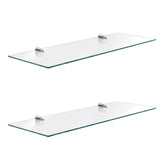 Repisas de Vidrio Sencillas de 15x45 cm y 6 mm de grosor (kit de 2 o 3 pzas.)