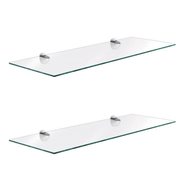 Repisas de Vidrio Sencillas de 15x45 cm y 6 mm de grosor (kit de 2 o 3 pzas.)