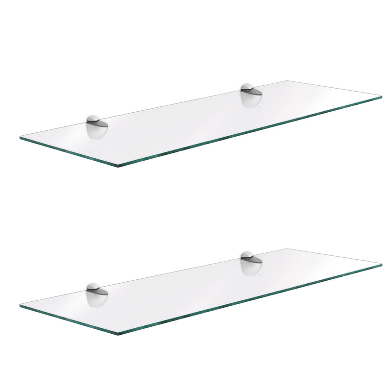 Repisas de Vidrio Sencillas de 15x45 cm y 6 mm de grosor (kit de 2 o 3 pzas.)